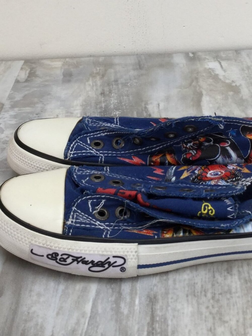 Ed Hardy Blue Sneakers 9 - Picture 4 of 9